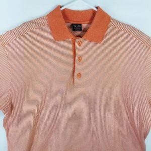 Paul and shark polo orange white striped